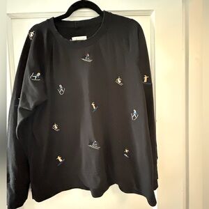 LOFT embroidered skier sweater